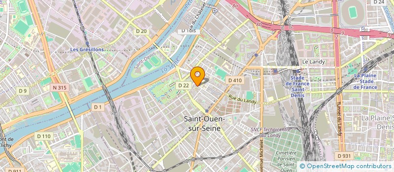 localisation de l'entreprise ROUGE BRIQUE à SAINT-OUEN-SUR-SEINE