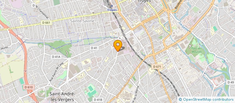 localisation de l'entreprise ROUGE ET BLANC à SAINT-ANDRE-LES-VERGERS