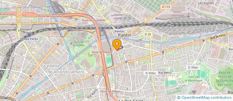 localisation de l'entreprise ROUGE ET BLANC à PANTIN