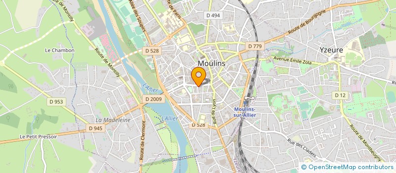 localisation de l'entreprise ROUGE ET BLANC à MOULINS