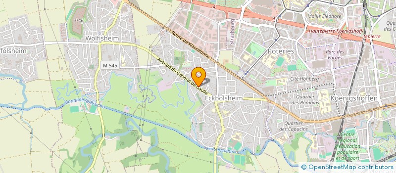 localisation de l'entreprise ROUGE ET BLEU à ECKBOLSHEIM