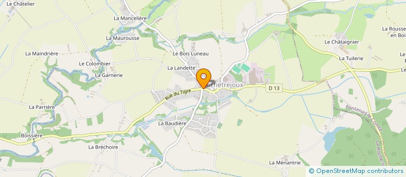 localisation de l'entreprise ROUGE ET BLEU  ROCHETREJOUX