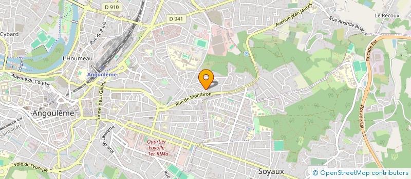 localisation de l'entreprise ROUGE ET BLEU à ANGOULEME
