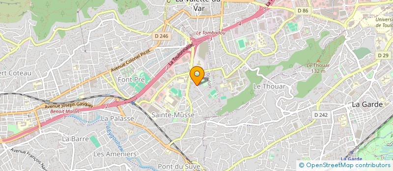 localisation de l'entreprise ROUGE ET NOIR  TOULON