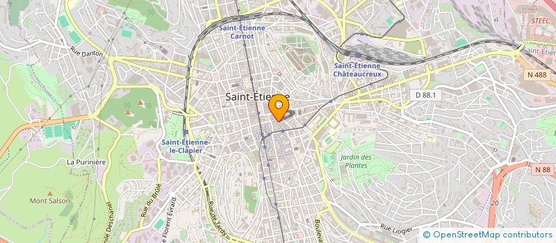 localisation de l'entreprise ROUGE GOURMAND à SAINT-ETIENNE