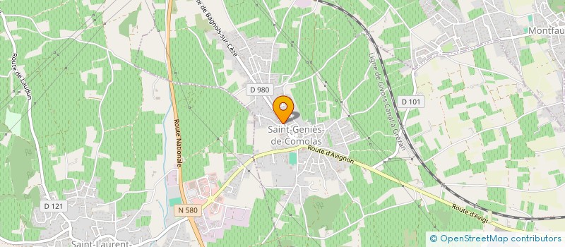 localisation de l'entreprise ROUGE MISTRAL  SAINT-GENIES-DE-COMOLAS