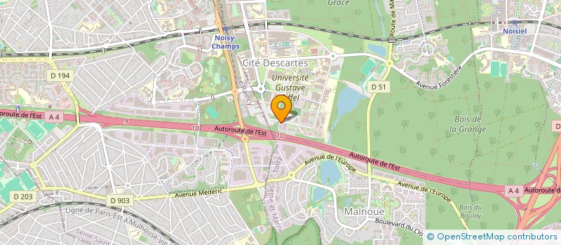 localisation de l'entreprise ROUGE & NOIR  CHAMPS-SUR-MARNE