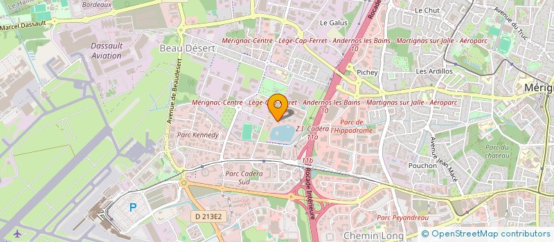 localisation de l'entreprise ROUGE OCEAN  MERIGNAC