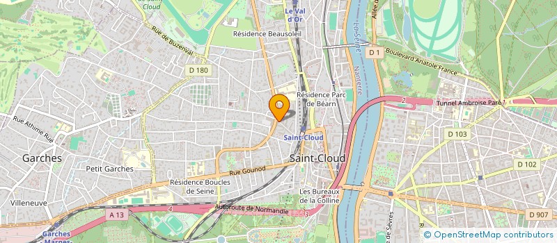 localisation de l'entreprise ROUGECLADART à SAINT-CLOUD