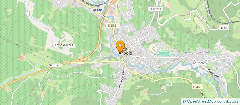 localisation de l'entreprise ROUGEMONT LOISIRS à ARBOIS