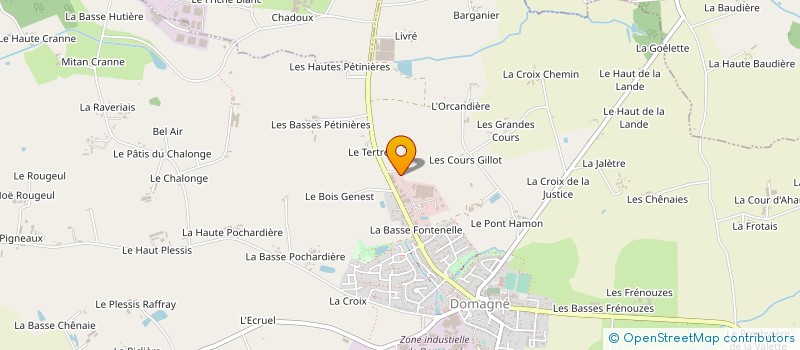 localisation de l'entreprise ROUGER PRODUCTION  DOMAGNE