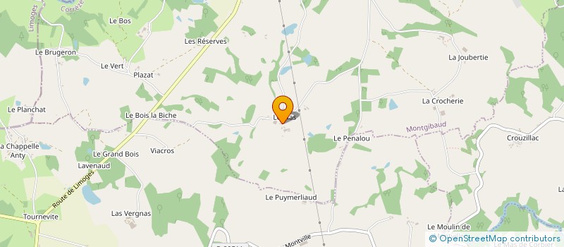 localisation de l'entreprise ROUGERIE T ET R  MONTGIBAUD