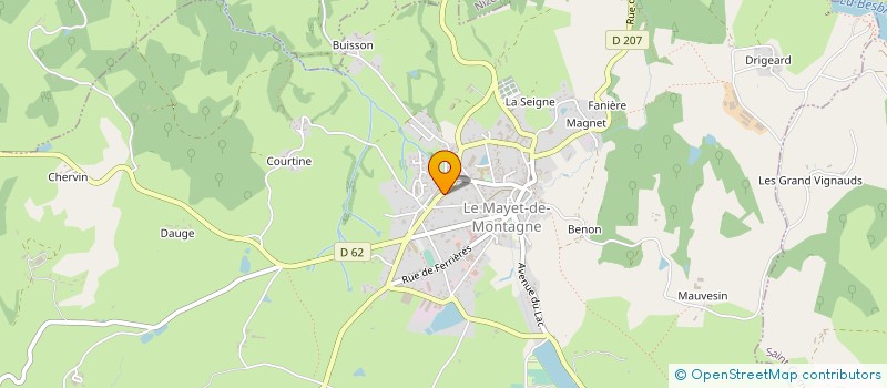 localisation de l'entreprise ROUGERON MATERIAUX à LE MAYET-DE-MONTAGNE