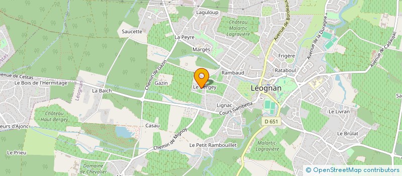 localisation de l'entreprise ROUGES GRENAT à LEOGNAN