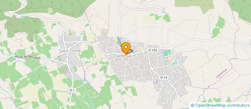 localisation de l'entreprise ROUGEVIANNE  CLARENSAC