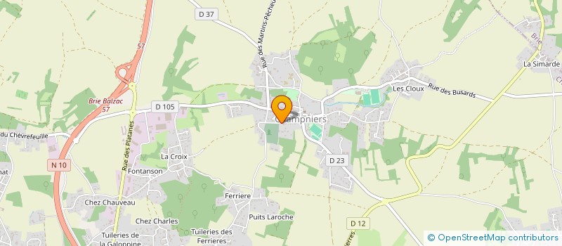localisation de l'entreprise ROUGIER ENTRETIEN PARCS ET JARDINS à CHAMPNIERS