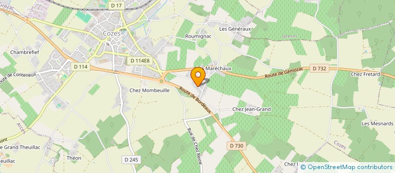localisation de l'entreprise ROUIL HERVE à COZES