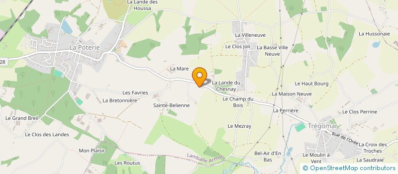 localisation de l'entreprise ROUILLER COUVERTURE à LAMBALLE-ARMOR