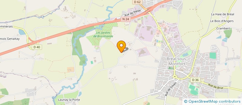 localisation de l'entreprise ROUL'IN BREIZH  BREAL-SOUS-MONTFORT