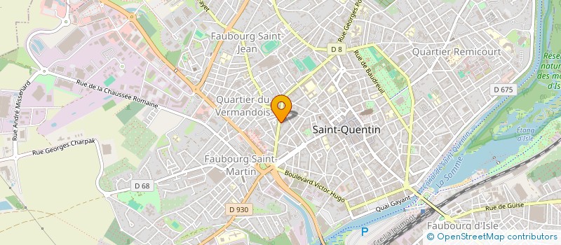 localisation de l'entreprise ROULAND PUBLICITE à SAINT-QUENTIN