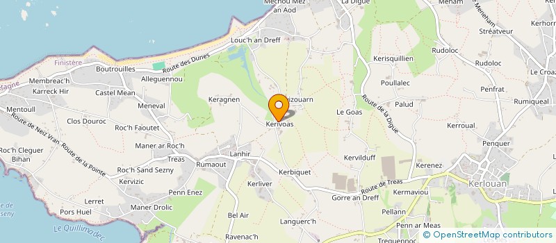 localisation de l'entreprise ROULE MA FRITE 29  KERLOUAN