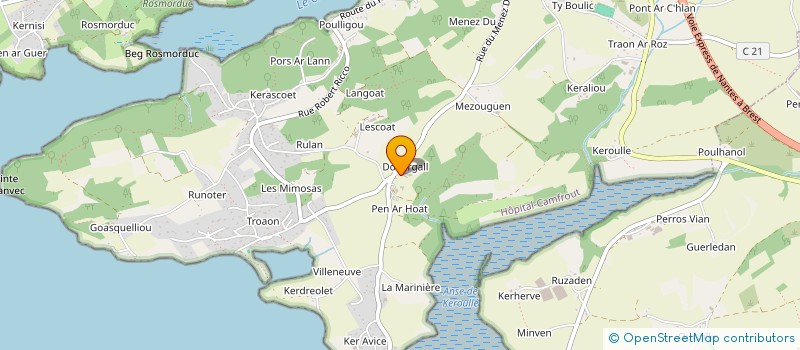 localisation de l'entreprise ROULE MA YOUN  HOPITAL-CAMFROUT