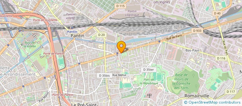 localisation de l'entreprise ROULETTE LOLIVE à PANTIN