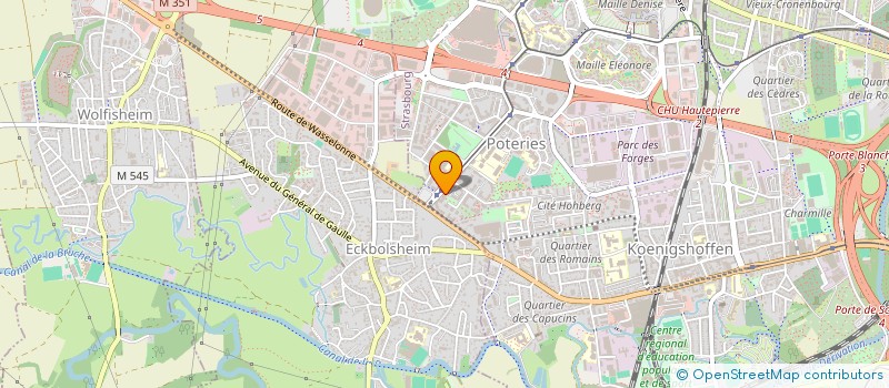 localisation de l'entreprise ROULETTES ET VOYAGES à STRASBOURG