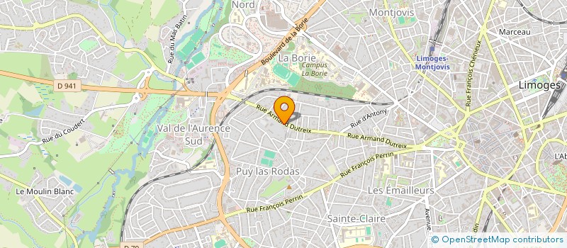 localisation de l'entreprise ROULEZ JEUNESSES à LIMOGES