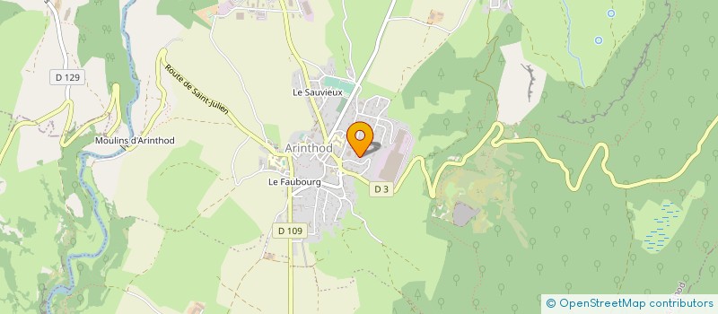 localisation de l'entreprise ROULIN ET FILS  ARINTHOD