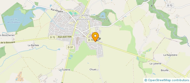 localisation de l'entreprise ROULLAUD MAINTENANCE à LES LANDES-GENUSSON