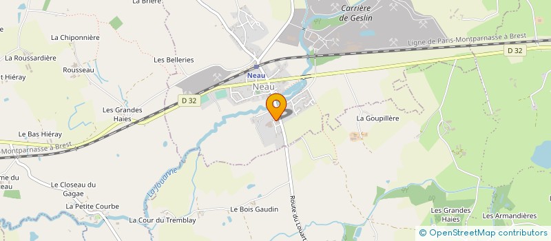 localisation de l'entreprise ROULLEAU BETON SERVICES à NEAU
