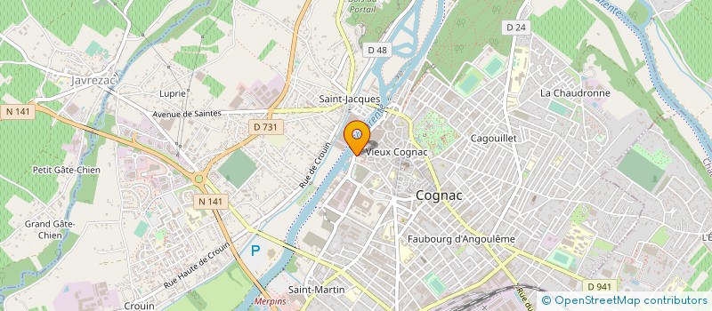 localisation de l'entreprise ROULLET FRANSAC à COGNAC