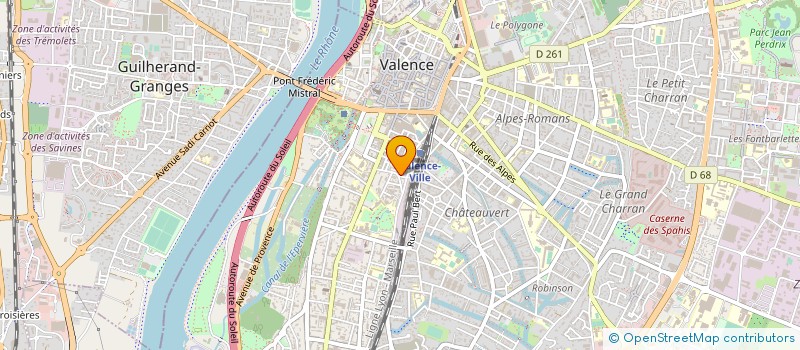 localisation de l'entreprise ROULONS EN VILLE A VELO  VALENCE