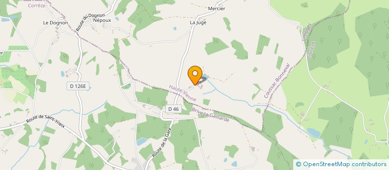 localisation de l'entreprise ROUMEGOUX ENERGIE  COUSSAC-BONNEVAL