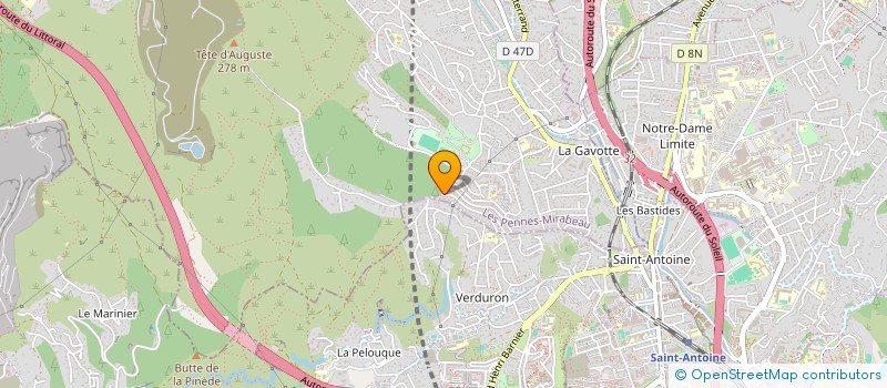 localisation de l'entreprise ROUMIGUIERE IMMO à LES PENNES-MIRABEAU
