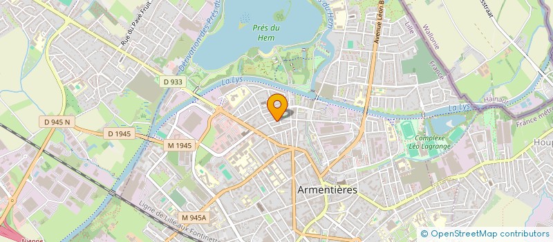localisation de l'entreprise ROUSS TRANSPORTS à ARMENTIERES