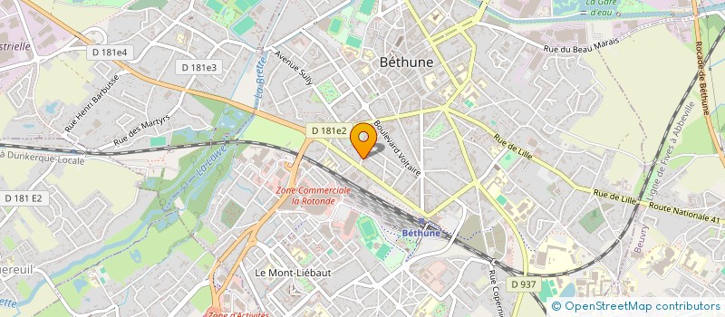 localisation de l'entreprise ROUSSEAU 251  BETHUNE