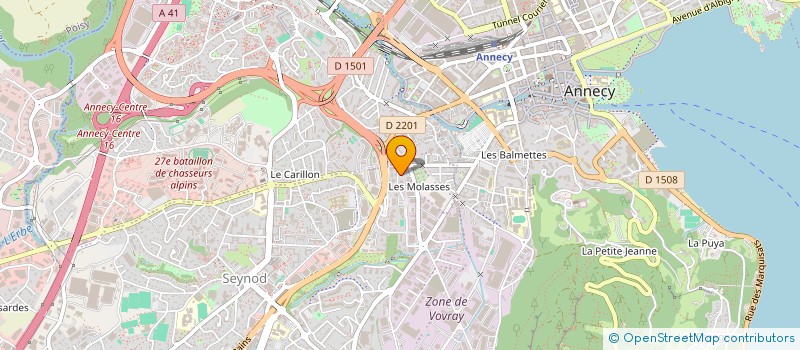 localisation de l'entreprise ROUSSEAU & CURRAT à ANNECY