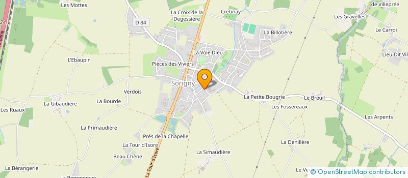 localisation de l'entreprise ROUSSEAU DENIS SARL à SORIGNY