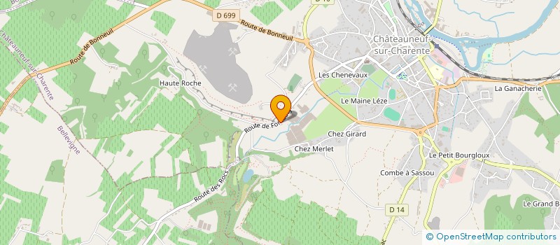 localisation de l'entreprise ROUSSEAU FABRICE à CHATEAUNEUF-SUR-CHARENTE