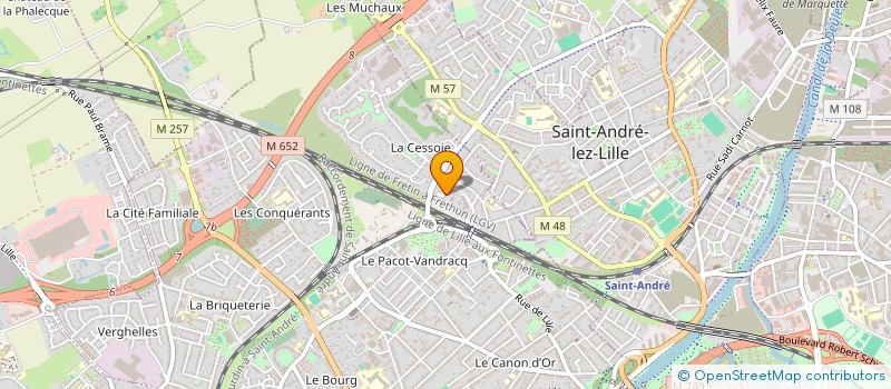 localisation de l'entreprise ROUSSEL à LAMBERSART