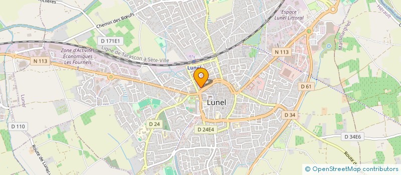 localisation de l'entreprise ROUSSEL à LUNEL