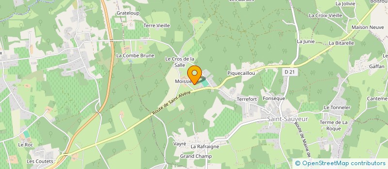 localisation de l'entreprise ROUSSEL DE MOISSIERE à SAINT-SAUVEUR