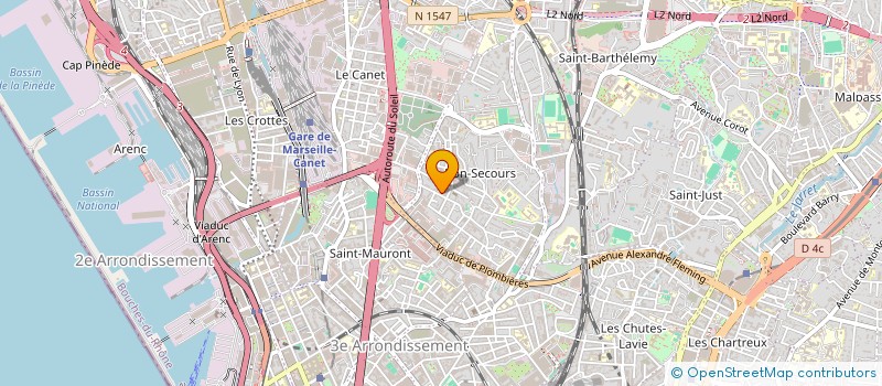 localisation de l'entreprise ROUSSEL DORIA à MARSEILLE