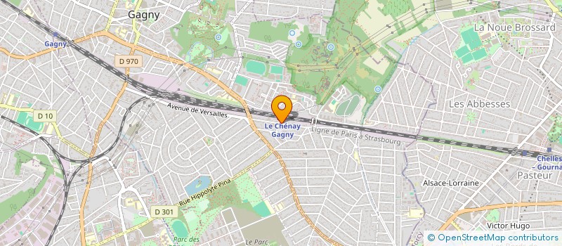 localisation de l'entreprise ROUSSEL & POTHELUNE à GAGNY