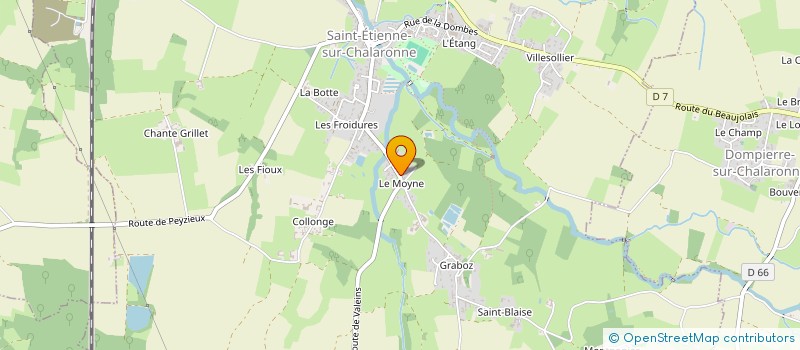 localisation de l'entreprise ROUSSEL-TSO à SAINT-ETIENNE-SUR-CHALARONNE
