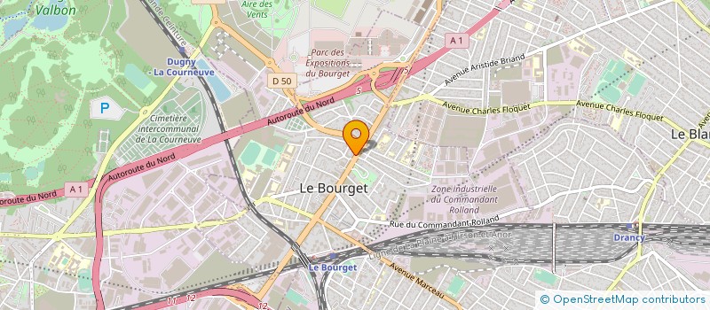 localisation de l'entreprise ROUSSELET ROUSSEAU à LE BOURGET