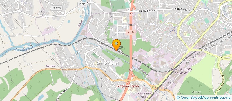 localisation de l'entreprise ROUSSELOT ANGOULEME à ANGOULEME