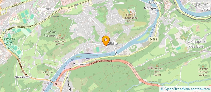 localisation de l'entreprise ROUSSELOT INGENIERIE ET MANAGEMENT à BESANCON